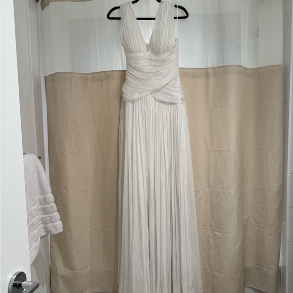 White Halter Backless Dress - Picture 2 of 5